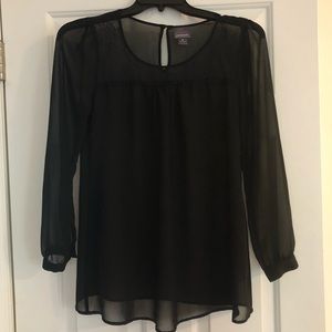 Motherhood Maternity Chiffon Black Top - Small